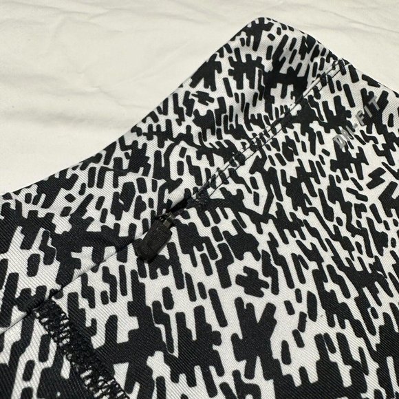 Nike Dri Fit Black & White Patterned Athletic Workout Pants / Yoga Leggings Sz S - Picture 6 of 10